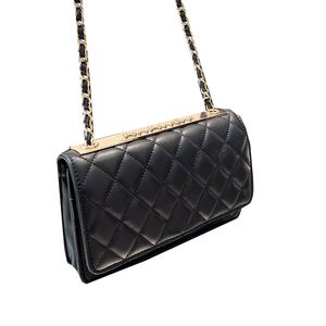 2022SS F/W Classic Mini Flap Trendy Lambskskin Quilted Wallet Bags Real Leather Gold Metal Hardware Crossbody Schouder Purse Multi Pochette Card Handtassen 19 cm 19 cm