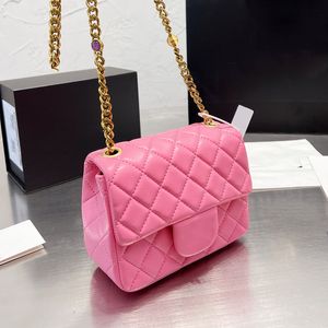 2022ss dames zomer klassieke mini flap candy color edelstenen juweel zakken gouden matel ketting crossbody schoudertasje cosmetische kast France dames saoche luxe handtassen 18 cm