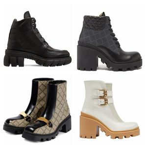 2022ss lux bottines femmes concepteur plate-forme talon en cuir bottes d'hiver semelle en caoutchouc équitation Cowboy moto chaussures