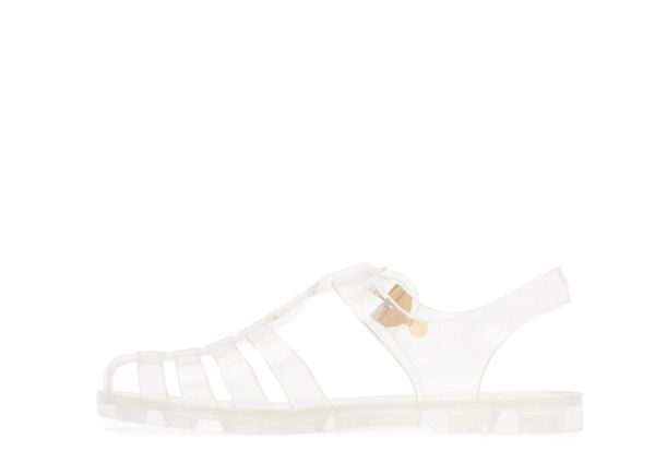 2022ss hommes femmes mode gelée sandales plates sandale en caoutchouc transparent avec boucle en or taille euro 35-46 jackdhstore
