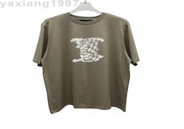 2022ss printemps et été nouvelle chemise en coton de haute qualité Sweatshirts imprimés pantalons courts manches col rond panneau TShirt taille smlx7923881