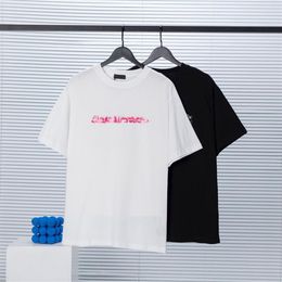 2022ss Sweatshirt Sand Sommer neuer hochwertiger Baumwolldruck Kurzarm Rundhals-Panel T-Shirt Übergröße Farbe Schwarz Weiß Tee346g
