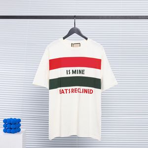 2022SS Sweatshirt Sand Summer Nieuw hoogwaardige katoenen printen Korte mouw ronde nek paneel t-shirt oversize kleur: zwart wit TE3