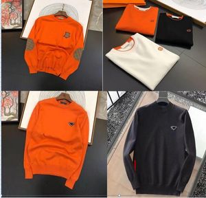 Pull unisexe en laine avec lettres Budge, sweat-shirt tricoté à la mode, manches longues, vêtements d'extérieur, dessus chaud, Orange, 2022