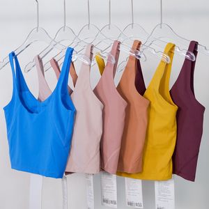 2023-0077Classic Populaire Fitness BH Butter Soft Vrouwen Sport Tank Gym Crop Yoga Vest Schoonheid Terug Schokbestendig Met Verwijderbare Borst Pad groothandel