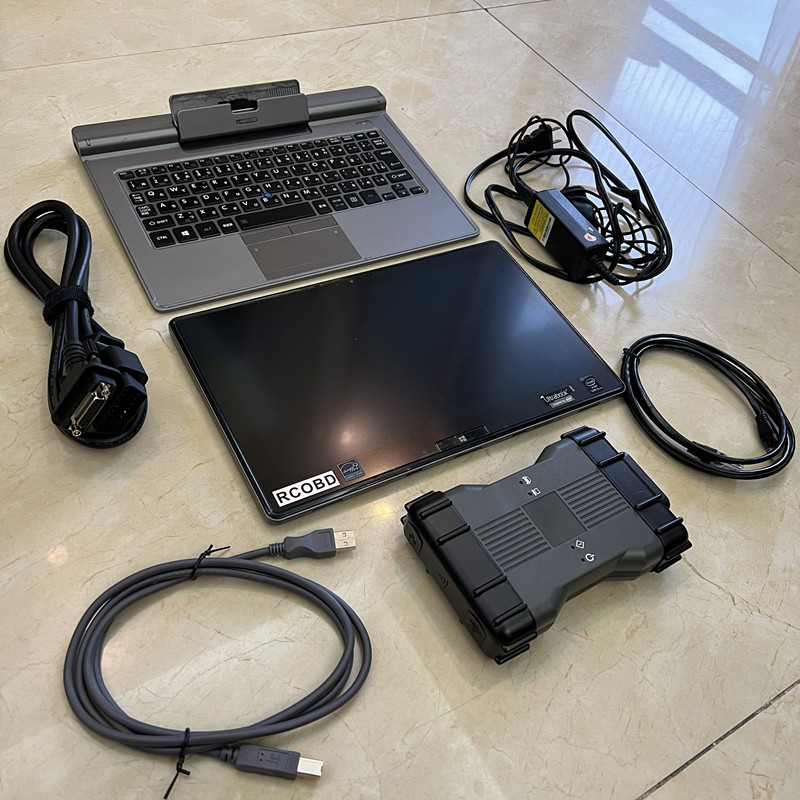 2023.06 MB Star C6 SD Connect för Benz Car Truck MB Star Diagnosis C6 med programvara SSD Multi-Languages ​​i V714 Laptop 4G 4G