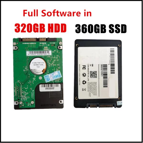 2023/09 MB Star C4 C5 SD Connect Connect Software 320 Go HDD 360 Go SSD DTS MONACO / XENTRY / DSA / EPC / WIS Ajustement installé pour un ordinateur portable à 95%