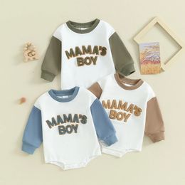 Lioraitiin – sweat-shirt pour bébé garçon de 0 à 18 mois, barboteuse à manches longues, motif de lettres, combinaison pour nourrissons, tenue d'automne, 2023, 10 05, 231228