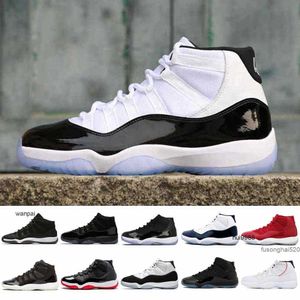 2023 11 11s 25e anniversaire Faible blanc concorde 45 bred Hommes Chaussures de basket Gym Rouge métallisé ruban Gamma Bleu Platine Tint XI Femmes SportsJORDON JORDAB