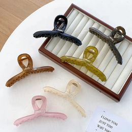 2023 12.6Cm Grote Pc Materiaal Verdikte Grote Haai Clip Jelly Kleurrijke Grab Clip Plastic Barrette Haaraccessoires