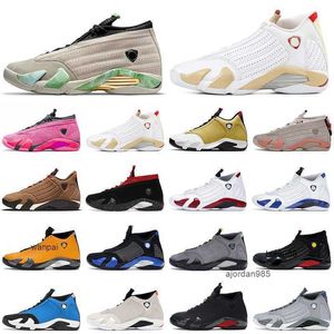 2023 14 14s Hommes Chaussures de basket-ball Fortune Winterized Archaeo Brown Rouge à lèvres Choquant Rose Gingembre Clot Sepia Stone Chameleon Hommes Formateurs Jordan Jordan