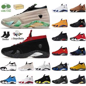 2023 14 14s Hommes Chaussures de basket-ball Jumpman Baskets SPM Blanc Noir Toe Rouge à lèvres Fortune Winterized University Gold Candy Cane Thunder Hommes JERDON