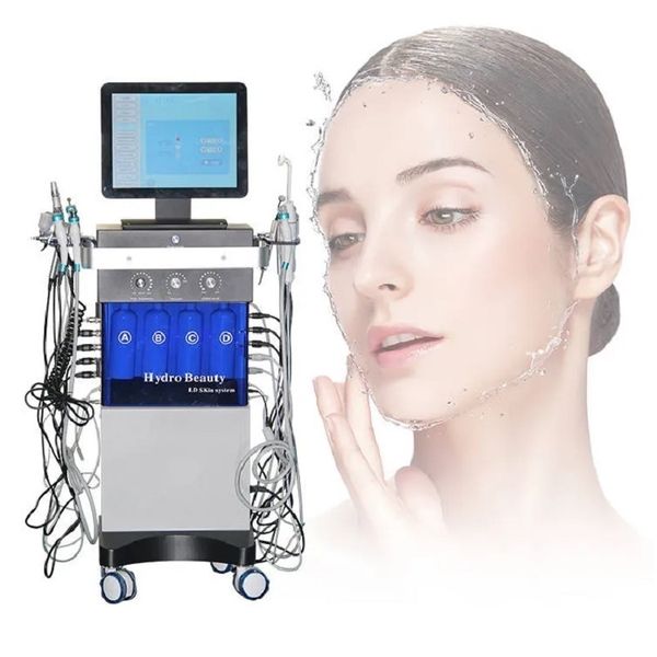 Máquina hidrafacial 14 en 1, máquina profesional para eliminar puntos negros, máquina de dermoabrasión por hidra, dispositivo de limpieza de la piel, máquina de belleza