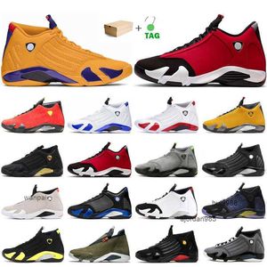 2023 14s Jumpman Basketball schoenen Heren Trainers 14 University Gold Gym Red Black Toe Candy Cane Desert Sand Outdoor Sport Sneakers met Box Jordon Jordam Jordab