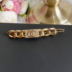2023 18K Designer Hair Clips Barrettes Gold Chain Party Dedicated Gift Wedding with Box