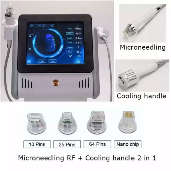 2023 2 in1 RF Microneedling Machine Vergetures Remover Fractionnel Micro Aiguillage Peau Serré Lifting Salon De Beauté