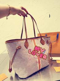 2023 2 Stück neue Einkaufstasche Mode Luxus Handtasche Damen Designer Einzelschulter Umhängetasche Leder Strand Handtasche
