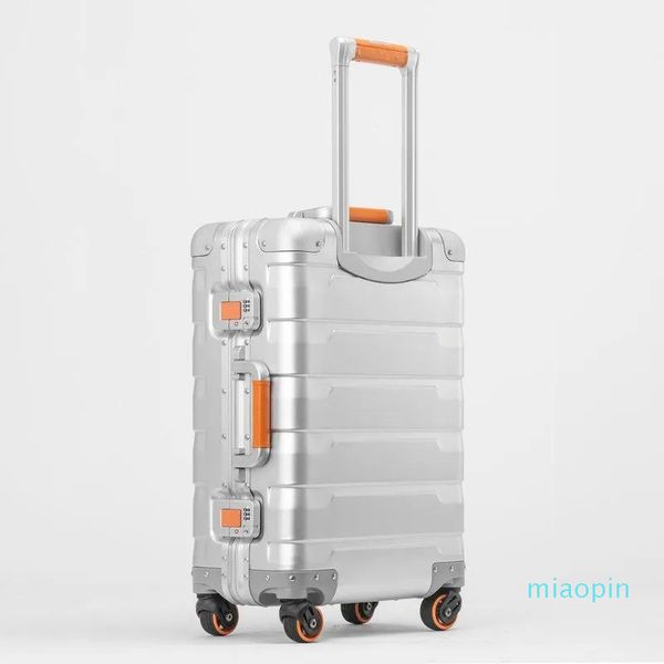2023-20/24 pouces rétro tout alliage d'aluminium et de magnésium bagages Spinner continuer l'embarquement affaires chariot valise mode Valise valises
