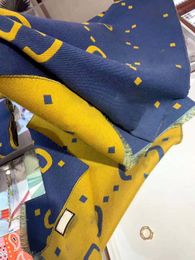 2023 20 kleuren hoge versie g dubbelzijdige letter kasjmier sjaal voor dames winter warmte-isolatie wollen sjaal met hoogwaardige sjaalkraag