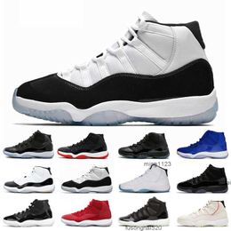 2023 2022 Nouveaux hommes 11 chaussures de basket-ball 11s 25e anniversaire Gamma Blue Bred Concord 23 45 Platinum Tint Space Jam Gym rouge Midnight Navy PRM FT66