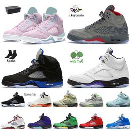 2023 2022 nuove donne uomo con scatola Jumpman 5 5s scarpe da basket Pasqua Camo Concord Racer blu tabellone in frantumi Bluebird bianco Oreo Ragi