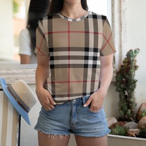 2023 2023 nuevas camisetas para hombre, camisetas para mujer, camisetas de diseñador, camiseta de verano con estampado a cuadros, camiseta de moda con cuello redondo, ropa corta para mujer, trajes de pareja, manga corta S-6XL T137-138