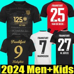 2023 2024 125 JAHRE Eintracht Frankfurt voetbalshirts 23 24 MARMOUSH M.GOTZE KNAUFF MARMOUSH SKHIRI KOCH 125 jarig jubileum voetbal heren en kindershirt