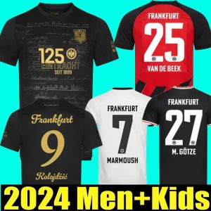 2023 2024 125 Jahre Eintracht Frankfurt Soccer Jerseys 23 24 Marmoush M.Gotze Knauff Marmoush Skhiri Koch