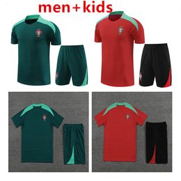 2023 2024 2025 Portugal Tracksuit Suit Football Training Costume 23 24 25 Portugal shorts Sleeves Tracksuit Shirt Kits Survite lawear Sports