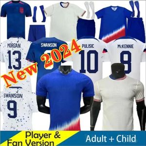 2023 2024 2025 Verenigde Staten Pulisic Soccer Jerseys McKennie Reyna McKennie Weah Swanson Usas 24 25 Morgan Rapinoe Men Woman Kids Kit voetbalshirt