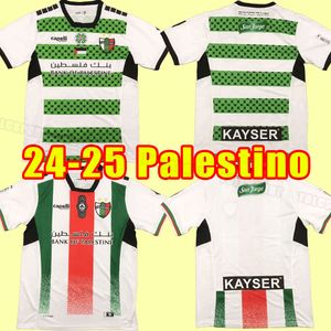 2023 2024/25 Palestino Voetbalshirts gratis Palestina JIMENEZ BENITEZ CORTES Zwart Middenstreep Voetbalshirt thuis derde Oorlog Justitie