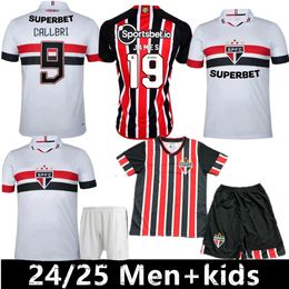 Fans joueurs 24/25 maillots de football de Sao Paulo 2024 domicile # 9 PABLO # 10 DANLVES # 11 LUCIANO Chemise LUAN IGOR GOMES BRENNER uniforme de football extérieur Mne kit enfants 888