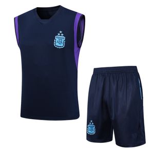 2023 2024 3 étoiles Argentine hommes survêtement sans manches maillot de football maillot de football chemise de football Maradona di Maria 23 24 survêtement uniformes gilet ensemble