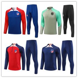 2023 2024 Survêtement Atletico Madrids Chandal Futbol Football Ensembles de survêtement d'entraînement 23 24 Survêtements Madrids Set Hommes Camiseta de Football Jacket