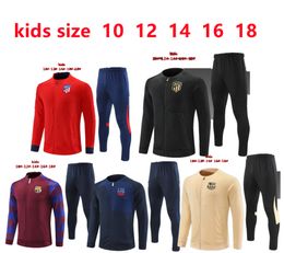 2023 2024 Volwassen mannelijke en kinderen Barcelona Madrid Tracksuit Chandal Futbol Soccer Training Pak Atletico Tracksuits Set Men Camiseta de Football Jacket