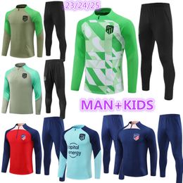 2023 2024 Adultes hommes et enfants Madrid Survêtement Chandal Futbol Football Costume d'entraînement 23 24 25 Survêtements Atletico Set Hommes Camiseta de Football Jacket