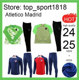 2023 2024 adultes hommes et enfants Madrid survêtement chandal futbol football costume d'entraînement 22 23 24 survêtements Atletico ensemble hommes camiseta de football veste AABBCC