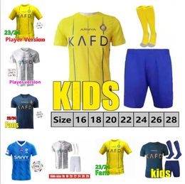 2023 2024 Al Nassr FC NEYMAR JR Ronaldo camisetas de fútbol Hombres Niños KitAl Hilal Uniforme saudita 23 24 niños Fútbol shiirt MANE Fans Player Versión JerseySERGEJ ABOUBAKAR