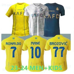 2023 2024 Al Nassr voetbalshirts 23 24 Shabab Saudi MANE Talisca Gonzalo Martinez Konan Fofana Brozovic Telles Ronaldo The International Home Away Al-Nasr