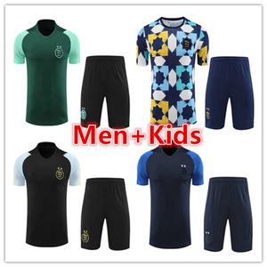 2023 2024 Algérie Algérie survêtement d'entraînement de football pour hommes et enfants maillots de costume de football polos kit de shorts à manches courtes 23 24 ensembles de maillots de polo pour hommes survêtements de jogging