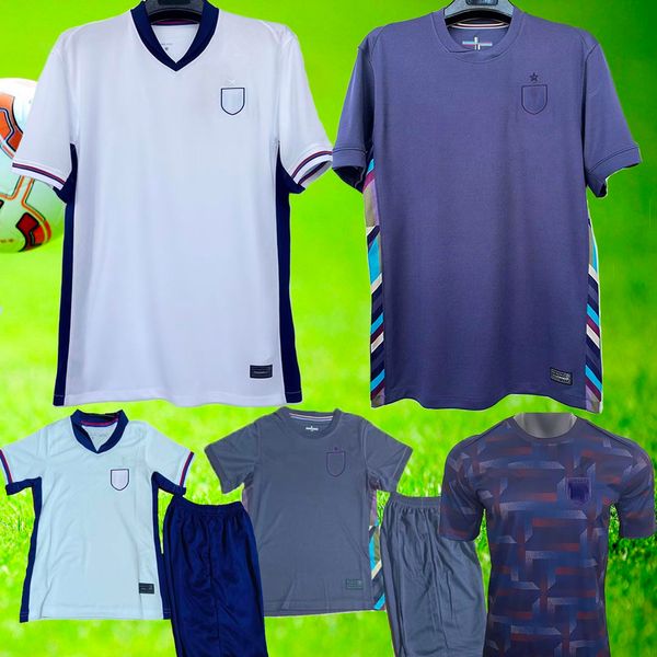 2024 Kane Englands 24 25 hommes Kid Kit Soccer Jerseys Sterling Rashford Sancho Grealish Mount Foden Saka Boy Boy Training Football Shirt