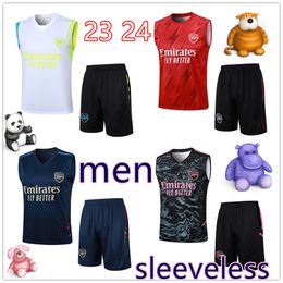 2023 2024 Arsen Hommes Maillots de football Survêtement sans manches PEPE SAKA 23 24 Combinaison d'entraînement de Gunner pour garçons Odegaard Thomas Tierney Smith Rowe Sportswear Sweatshirt Kit