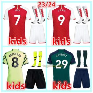 2023 2024 Arsen SAKA ARROZ G.JESUS camisetas de fútbol kits de fútbol para niños calcetines 23 24 ODEGAARD HAVERTZ camiseta de fútbol infantil camisetas futbol maillot