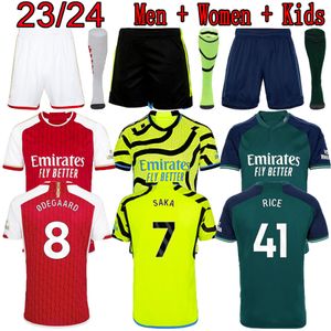 2023 2024 Arsen SAKA Dames Thuisshirts DEGAARD TROSSARD Heren Voetbalshirts Kindsets 23 24 HAVERTZ RICE Wegshirts Voetbalshirt voor volwassenen Derde kindertenue