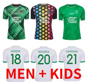 2023 2024 als Saints-Etienne voetbalshirts Youssouf 23 24 St Etienne Maillot de Foot Khazri Boudebouz Aholou Asse voetbalshirt Set Men Kids Kit