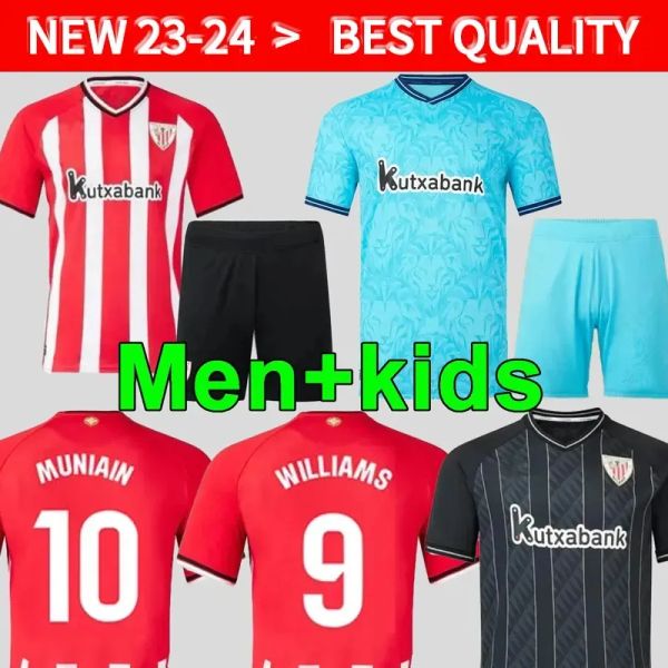 2023 2024 Athletic Club Soccer Jerseys BERENGUER MUNIAINBilbao Home Away WILLIAMS Maillot de football RAUL GARCIA VILLALIBRE Jersey Sancet