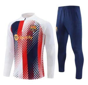 2023 2024 Barcelone Survêtement Camisetas de Soccer Jersey Costume d'entraînement FERRAN PEDRI Half Zip Barcelone hommes et enfants SET Barca Survêtement Tenue Pull Unifo