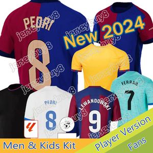 2023 2024 Barcelonas voetbalshirts Kids Kit Maillot Barca 23 24 25 FC voetbalshirt Home Away Home Away Dirth Women Player Version