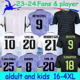 2023 2024 Benzema Soccer Jerseys Camavinga Alaba Modric Vini Jr Football Shirt 23 24