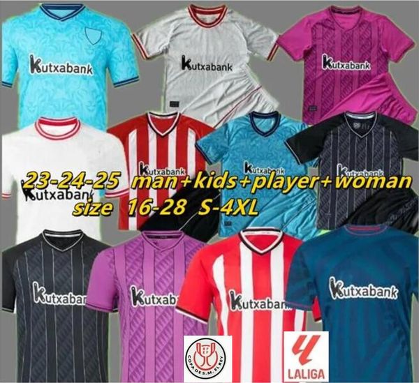 2023 2024 Bilbao Club Soccer Jerseys 23 24 Athletic Aduriz Guruzeta Williams Muniain Paredes Berenguer I.Martinez Unai Simon O. Schet Football Men and Kids Shirt 4xl